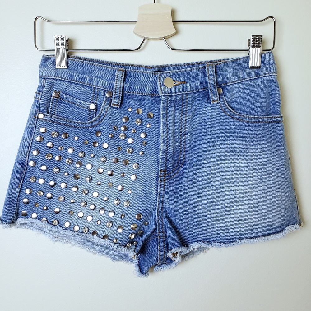 Vintage 90's Cut Off Jean Shorts Lightly Distressed Size 25